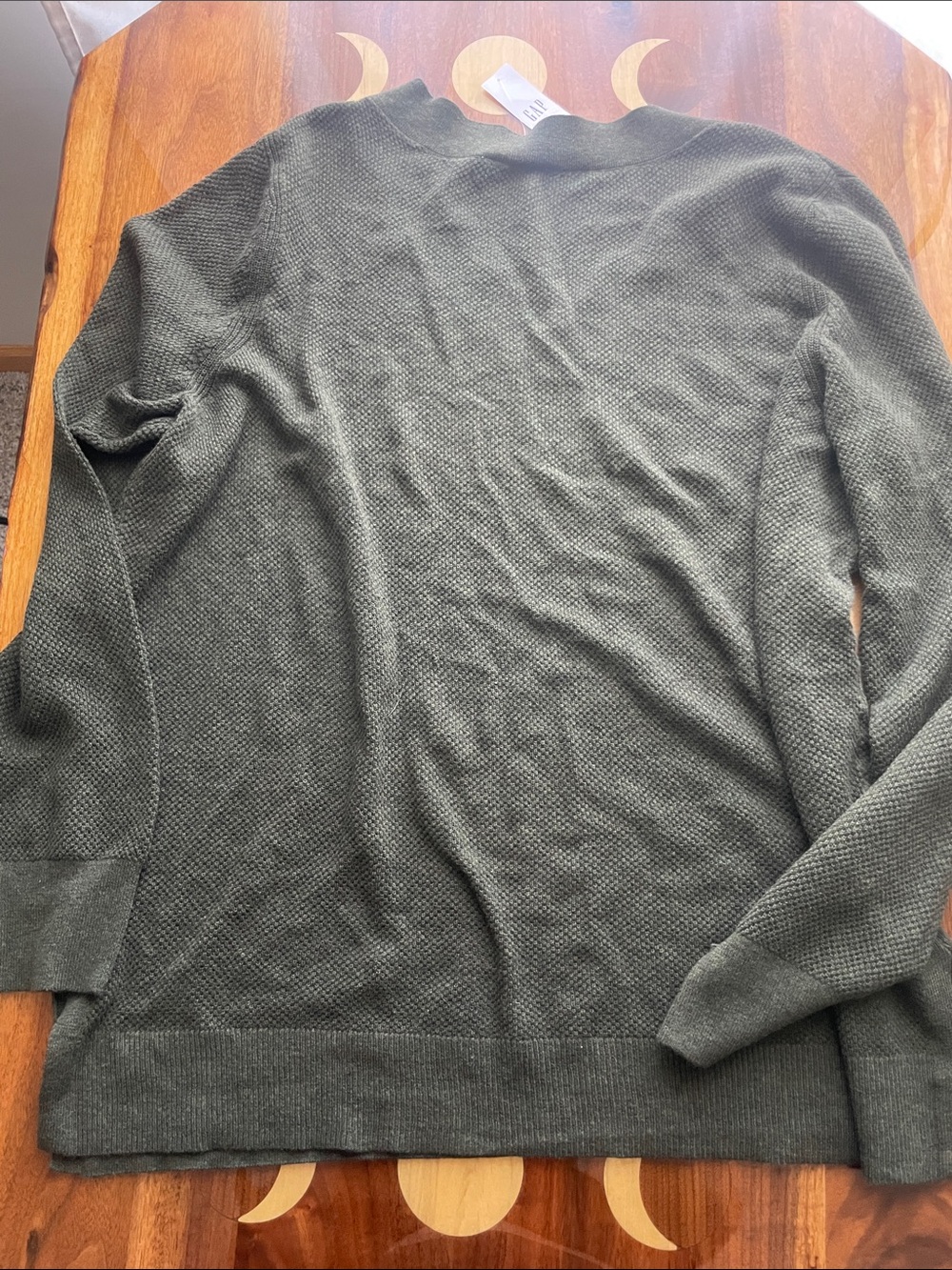 Dark Green V Neck Sweater - Picture 5 of 9